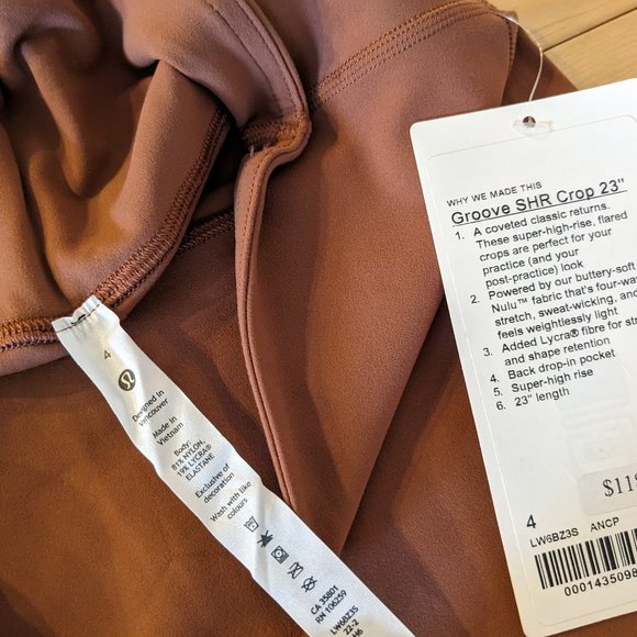Lululemon - Groove Super-High-Rise Crop 23" (size 4) - Picture 1 of 5